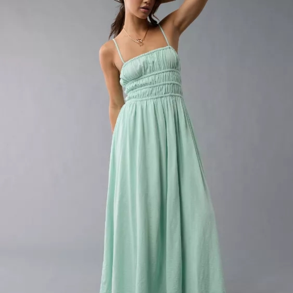 American Eagle Outfitters Light Green Maxi Dress